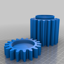 gear jar container household 3d print model - Mito3D