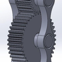 gear module 08 dp 16 z20 + 32 z40 support modul 080 test setting bearing gearing int 805 axis 790 3d print model - Mito3D
