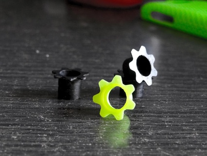 gear shaped ear plug tunnels expanders earring expander geared fashion 3d print model - Mito3D