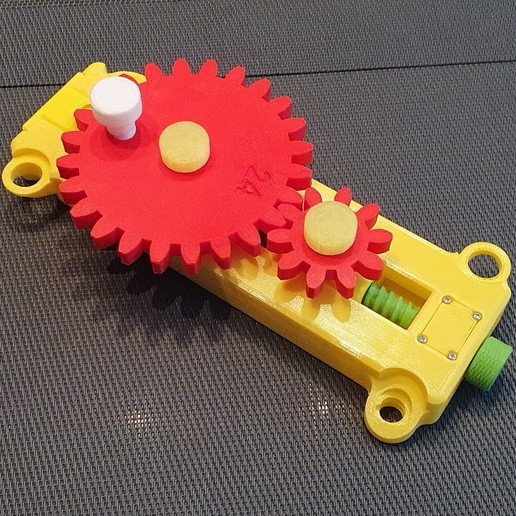 gear transmission - didactic model didactics education technology sprocket wheel 3D print model - Mito3D