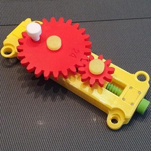 gear transmission - didactic model didactics education technology sprocket wheel 3d print model - Mito3D