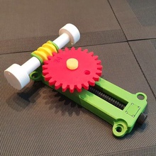 engranaje transmisión gusano tornillo solido tecnología 3d print model - Mito3D