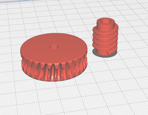 gear worm screw mechanics 3d print model - Mito3D