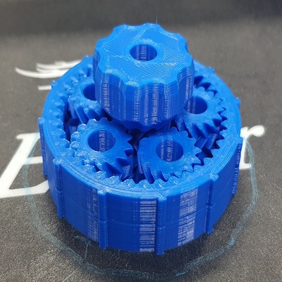 caja cambios manifestación sólido núcleo compuesto planetario engranajes engranaje mecánico juguetes 3d print model - Mito3D