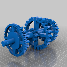 gearbox drivetrain combined game remix mechanical toys 3d print model - Mito3D