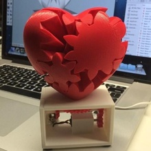 geared heart motorized edition various 3d print model - Mito3D