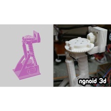 engrenado pescoço mecanismo Sylvia 2021 folga robô animatronic crânio humanóide silicone cabeça realista 3d print model - Mito3D