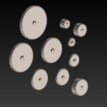 gears engineering sprockets mechanisms designs mechanics ingenuity 3d print model - Mito3D