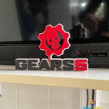 gears 5 logo xbox gaming gamer setupgaming logotipo xboxseriesx gears5 3d print model - Mito3D