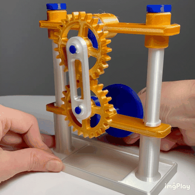 getriebe mechanismus spielzeug ausrüstung modular mechaniker mechanismen motor kolben 3d print model - Mito3D