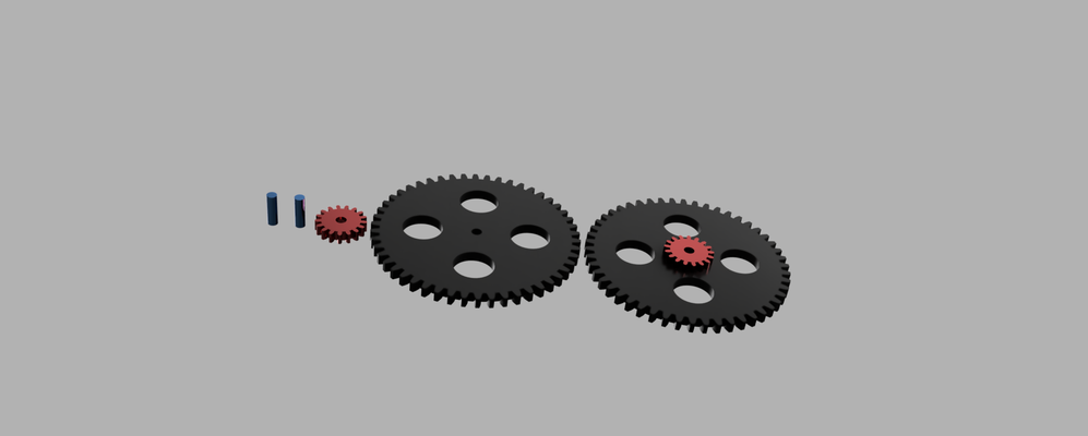gears pins gear teeth mechanical 3d print model - Mito3D