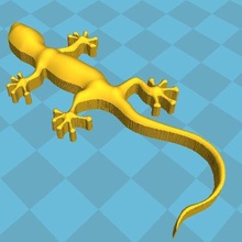 gecko gadget lzard animaux magnete magneti aimant aimants 3d print model - Mito3D