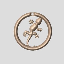 gecko la joyería el colgante collar 3d print model - Mito3D