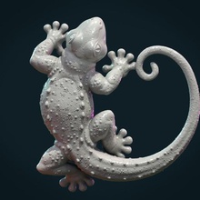 gecko art triton los reptiles reptil lagarto la criatura de decoración animal escultura 3d print model - Mito3D