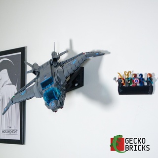 gecko bricks wall mount lego avengers quinjet 76248 marvel 3d print model - Mito3D