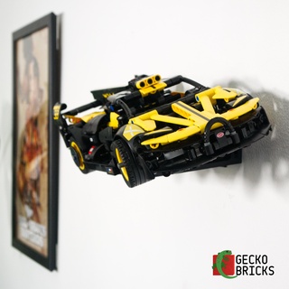 gecko briques mur monter technique bugatti bolide 42151 course voiture 3d print model - Mito3D