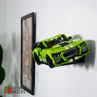 gecko bricks wall mount technic ford mustang shelby gt500 42138 race car 3d print model - Mito3D