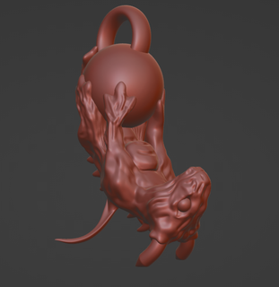 geko Ejderha kulak takı güzel Şirin hayvan eğlence komik dnd Sanat s 3d print model - Mito3D