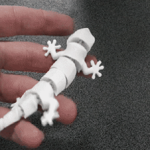 geco flexi Arte animal amortiguadores flexible enlace Enlaces juguete articulado daniel sopala fábrica zorro perro gato 3d print model - Mito3D