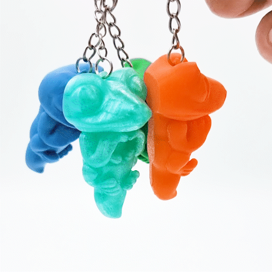 gecko love key ring  3D print model - Mito3D