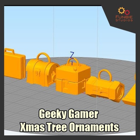 geek gamer árbol de navidad adornos casa hots supervisión pubg pokemongo fortnite 3D print model - Mito3D