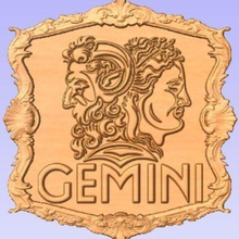 gemini various astrology zodiac cnc relief 3d 3d print model - Mito3D