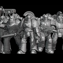 gen 2 knight armor game wh40 wh30 40k 30k spacemarine space marine horus heresy warhammer mk4 mk2 truescale 3d print model - Mito3D