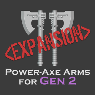 gen 2 power-axe arms expansion miniature tabletop war hammer horus heresy 30k space marine assault power weapon axe 3d print model - Mito3D