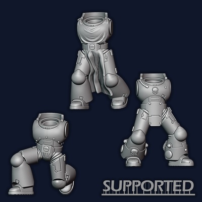 gen 7 eagle space knights - bodies pre-supported 32mm 28mm wargame wargaming tabletop boardgame miniature war bits kitbash infantry marines soldier power armour mk7 aquila tactical devastator 3d print model - Mito3D