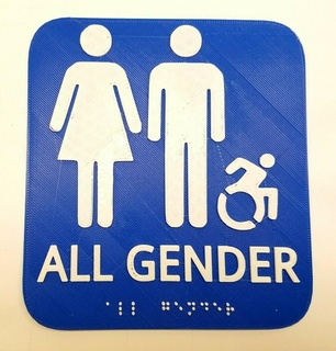 gender sign bathroom genderqueer inclusive lgbt neutral queer trans transgender 3d print model - Mito3D