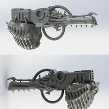 gene corrupted armor bearer autocannon replacement knight gun imperial dominion cult monster 3d print model - Mito3D
