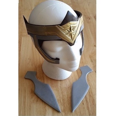 geral antíope capacete de facas a moda mulher maravilha faca dc comics dc-comics traje cosplay 3D print model - Mito3D