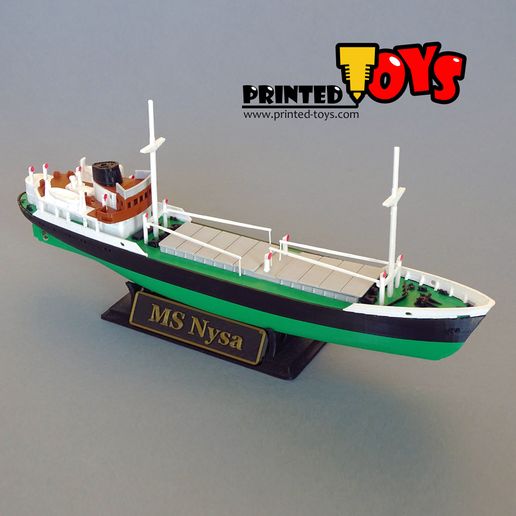 general cargo ship ms nysa model floating scale vessel 3D print model - Mito3D
