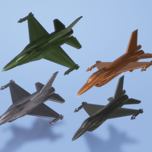 general dynamics f-16 fighting falcon game fighter viper usaf model aircraft 3d print model - Mito3D