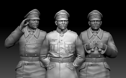 guerreiro 3d impressão modelo alemão ww2 Policial soldado mundo guerra comandante miniatura wwii 2ww 3d print model - Mito3D