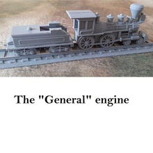 generale locomotiva gioco potere nero giochi tavolo acw treno ferrovia guerra miniature oldwest 3d print model - Mito3D