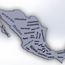 übersichtskarte Mexiko name Erleichterung Architektur maxico Karte Land Geographie 3d print model - Mito3D