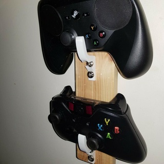 general purpose hooks controller gaming hanger holder hook m5 nut organizer screw steam wall mount wood xbox one household 3d print model - Mito3D