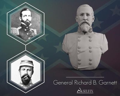 general richard garnett bust sculpture 3d print model herman art portrait statue man sculptures american civil war confederate 3d print model - Mito3D