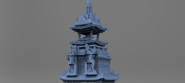 generale signore guerra tempio 3 medievale industriale Halloween orrore architettonico edificio rovinare antico fantasia statua dracula vlad Cattedrale ponte ponti samurai Giappone 3d print model - Mito3D