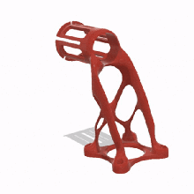 generative Gestaltung Spulenhalter gadget filament spool reel Tür 3d print model - Mito3D