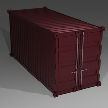 generic 20 ft container 1 doors game warhammer stylized crate chest tabletop games classic terrain diorama seacontainer 3d print model - Mito3D