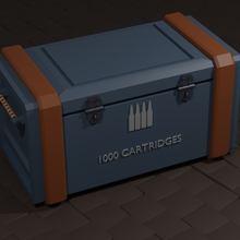 generic ammo crate 01 warhammer stylized chest tabletop games classic terrain diorama 3d print model - Mito3D