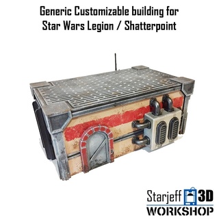 generic customizable building terrain star wars legion shatterpoint wargame land 3d print model - Mito3D