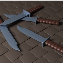 générique chasse couteau marteau guerre stylisé table Jeux classique terrain miniature diorama 3d print model - Mito3D