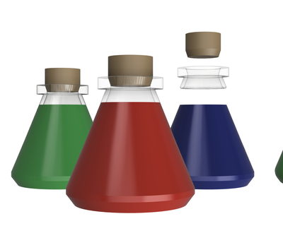 generic potion bottles 3d print model - Mito3D