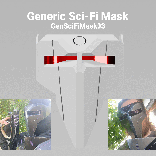 générique science fiction masque modèle 03 sci sf Halloween cyberpunk cyber air doux airsoft cosplay paintball nerf 3d print model - Mito3D