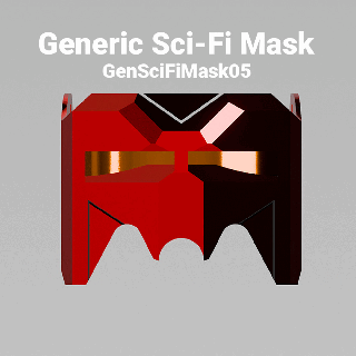 générique science fiction masque modèle 05 sci sf armure chasseur scélérat Halloween cyberpunk cyber air doux airsoft cosplay paintball nerf vilain 3d print model - Mito3D