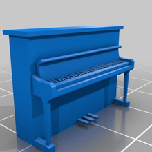 genérico piano vertical, escala ho varios hobby wargaming 3d print model - Mito3D