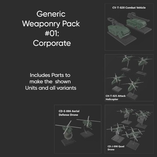 générique armes pack 1 acvi 100 échelle statue 3d print model - Mito3D